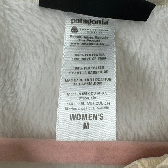 Patagonia Womens White 4-Snap Fleece Pullover Jacket Size M - Picture 5 of 5